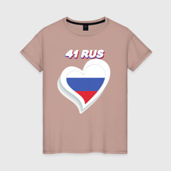 Женская футболка хлопок 41 регион Камчатский край
