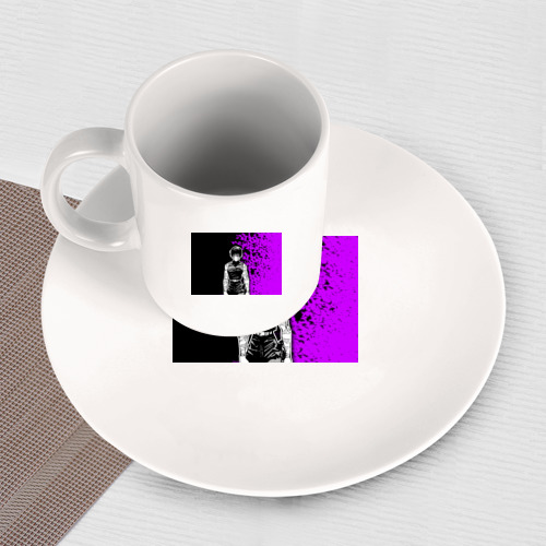 Набор: тарелка + кружка Маки Зенин и фиолетовый огонь - Магическая битва - фото 3
