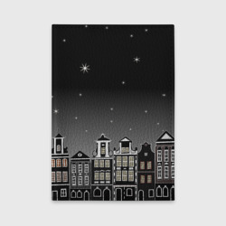 Обложка для автодокументов Ночной город и звездное небо