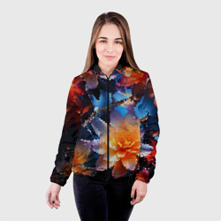 Женская куртка 3D Мозаика крупные цветы - фото 2