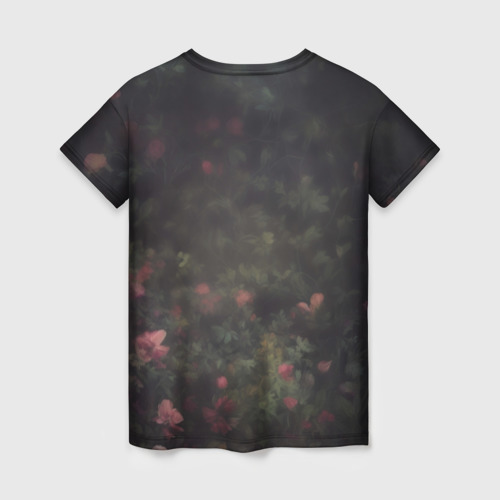 Женская футболка 3D Лесная фея в цветах, цвет 3D печать - фото 2