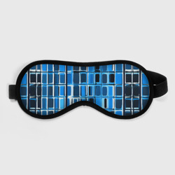 Синие прямоугольники – Маска для сна 3D с принтом купить
