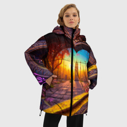 Женская зимняя куртка Oversize Открытое сердце - фото 2