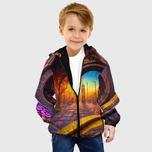 Детская куртка 3D с принтом Открытое сердце, фото на моделе #1