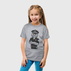 Детская футболка хлопок Кот полицейский - фото 2