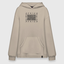 Худи SuperOversize хлопок Зебра из Африки