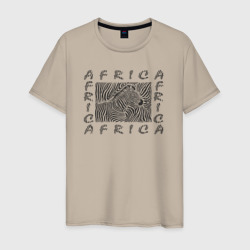 Зебра из Африки – Мужская футболка хлопок с принтом купить со скидкой в -20%