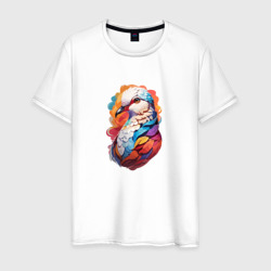 Разноцветный яркий голубь – Мужская футболка хлопок с принтом купить со скидкой в -20%