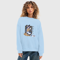 Женский свитшот oversize без начеса хлопок Art Roxy Migurdia - фото 2