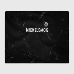 Плед 3D Nickelback glitch на темном фоне посередине
