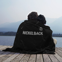 Плед 3D Nickelback glitch на темном фоне посередине - фото 2