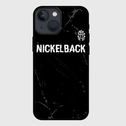 Чехол для iPhone 13 mini Nickelback glitch на темном фоне посередине