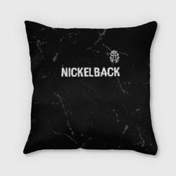 Подушка 3D Nickelback glitch на темном фоне посередине