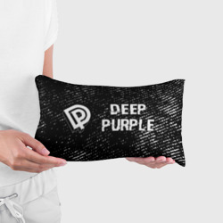 Подушка 3D антистресс Deep Purple glitch на темном фоне по-горизонтали - фото 2