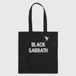 Шоппер 3D Black Sabbath glitch на темном фоне посередине