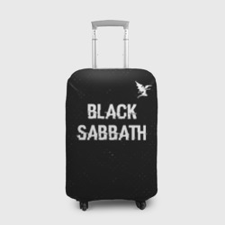 Чехол для чемодана 3D Black Sabbath glitch на темном фоне посередине