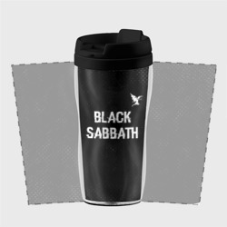 Термокружка-непроливайка Black Sabbath glitch на темном фоне посередине - фото 2
