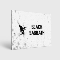 Холст прямоугольный Black Sabbath glitch на светлом фоне по-горизонтали