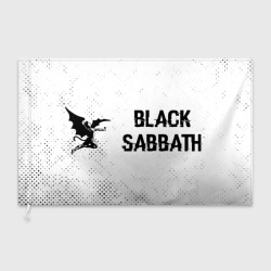 Флаг 3D Black Sabbath glitch на светлом фоне по-горизонтали