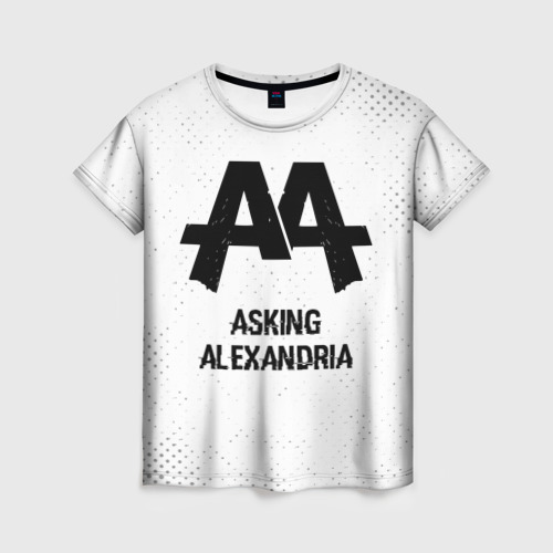 Женская футболка 3D Asking Alexandria glitch на светлом фоне, цвет 3D печать