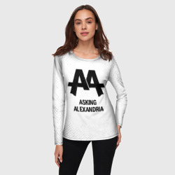 Женский лонгслив 3D Asking Alexandria glitch на светлом фоне - фото 2