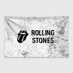 Флаг-баннер Rolling Stones glitch на светлом фоне по-горизонтали