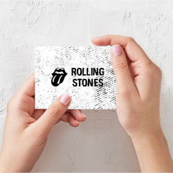 Поздравительная открытка Rolling Stones glitch на светлом фоне по-горизонтали - фото 2