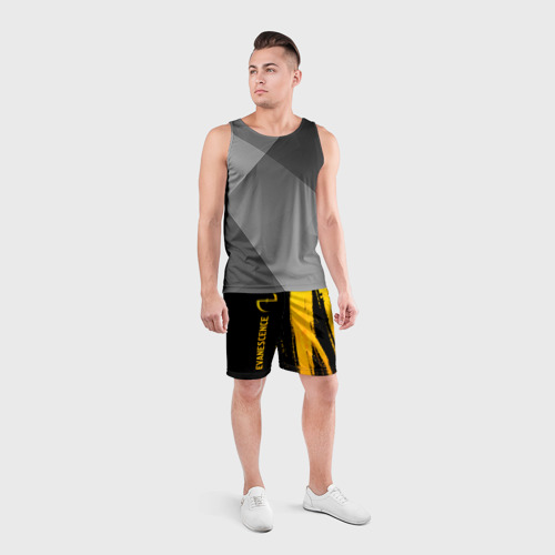 Мужские шорты спортивные Evanescence - gold gradient по-вертикали, цвет 3D печать - фото 4