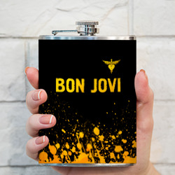 Фляга Bon Jovi - gold gradient посередине - фото 2