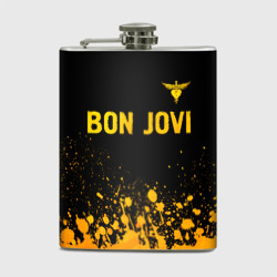 Фляга Bon Jovi - gold gradient посередине