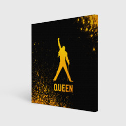 Холст квадратный Queen - gold gradient