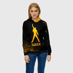 Женская толстовка 3D Queen - gold gradient - фото 2