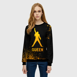 Женский свитшот 3D Queen - gold gradient - фото 2