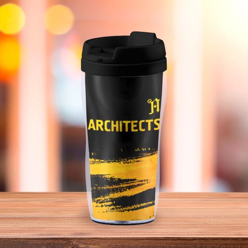Термокружка-непроливайка Architects - gold gradient посередине - фото 3