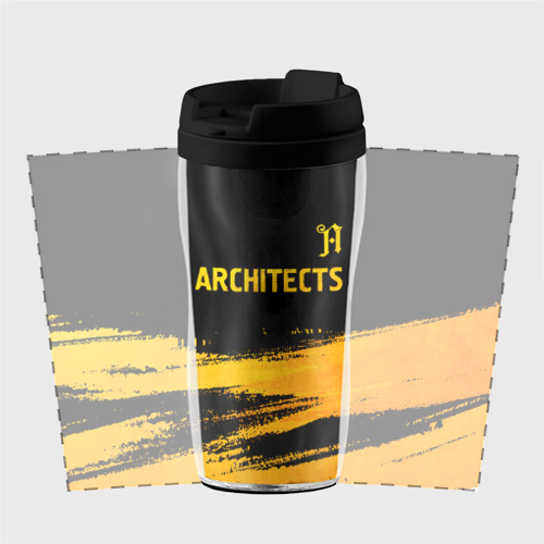 Термокружка-непроливайка Architects - gold gradient посередине - фото 2