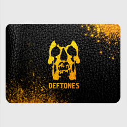 Картхолдер с принтом Deftones - gold gradient - фото 2