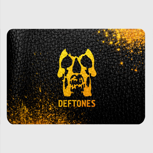 Картхолдер с принтом Deftones - gold gradient - фото 4