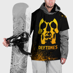 Накидка на куртку 3D Deftones - gold gradient