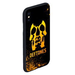 Чехол для iPhone XS Max матовый Deftones - gold gradient - фото 2