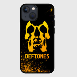 Чехол для iPhone 13 mini Deftones - gold gradient