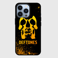 Чехол для iPhone 13 Pro Deftones - gold gradient
