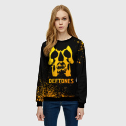 Женский свитшот 3D Deftones - gold gradient - фото 2