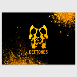 Поздравительная открытка Deftones - gold gradient