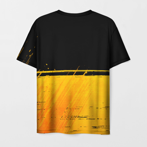Мужская футболка 3D Slipknot - gold gradient посередине, цвет 3D печать - фото 2