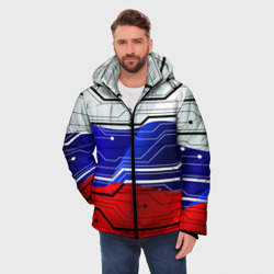 Мужская зимняя куртка 3D Символика: русский хакер - фото 2