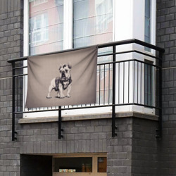Флаг-баннер Французский бульдог с ирокезом  анархист  - фото 2