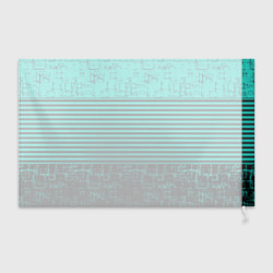 Флаг 3D Темно бирюзовый полосатый узор  - фото 2