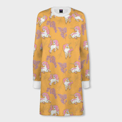 Единорог цветная грива – Женское платье-свитшот 3D с принтом купить