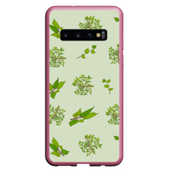 Веточки с зелеными листьями растение – Чехол для Samsung Galaxy S10 с принтом купить