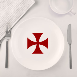 Набор: тарелка + кружка Крест рыцарей тамплиеров - фото 2